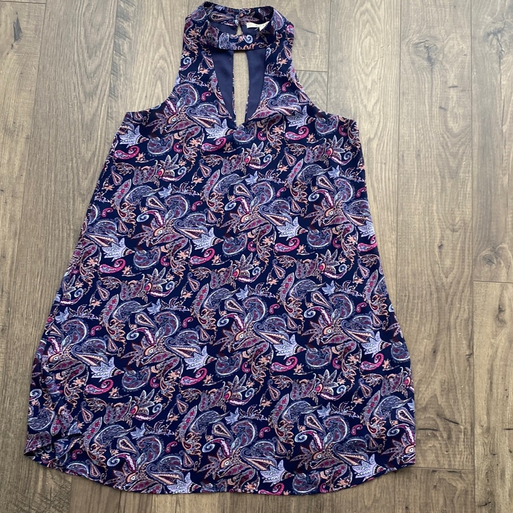 Sleeveless Paisley Tank Dress